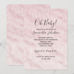 Convite Impressão em zebra rosa brilhante