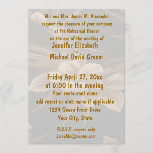 Convite Impressão floral tropical do jantar de ensaio