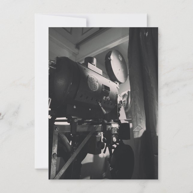 Convite Impressão Fotográfica de Câmera de Filme Antiga (Verso)
