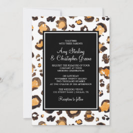 Convite Impressão Leopardo-d-Água e Stripes Chic | Casamen