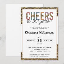 Impressão Leopardo de Partido Moderno aniversário 