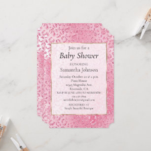 Convite Impressão Leopardo Rosa-Açúcar