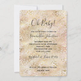 Convite Impressão rosa-rosa-rosa brilhante Rosa-Blush Dour