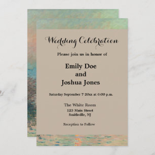 Convite Impressionismo das Belas Artes do Monet Sunset