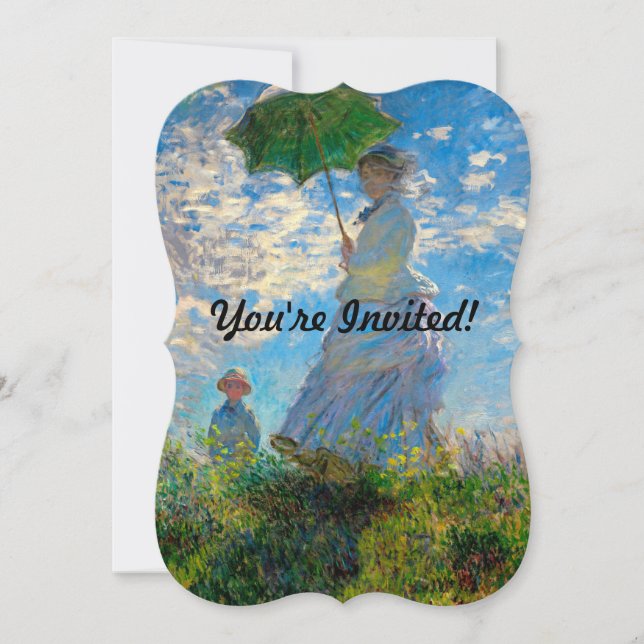 Convite Impressionismo de Monet Woman (Frente)