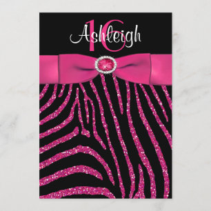 Convite IMPRESSO do aniversário da zebra da FITA