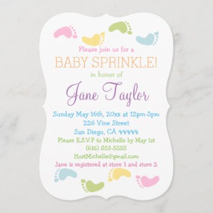 Convite Impressões de Pé Bebê