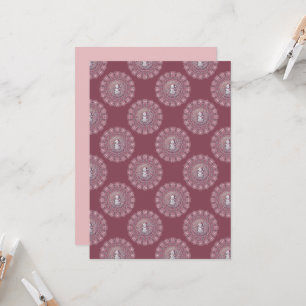 Convite Imprimível Branca Rosa Snowman Bolinhas Mandala