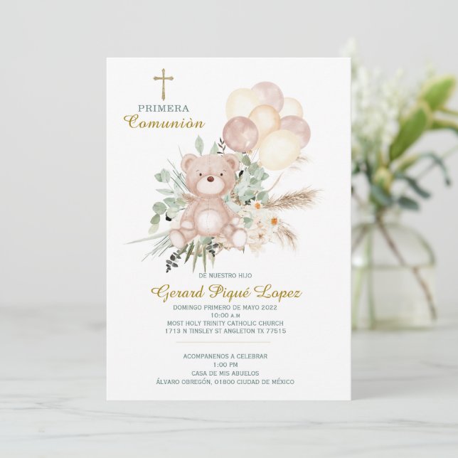 Convite imprimível da comunidade Primera (Em pé/Frente)