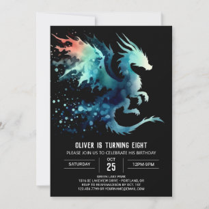 Convite Imprimível para o dia de aniversário do Dragão mis