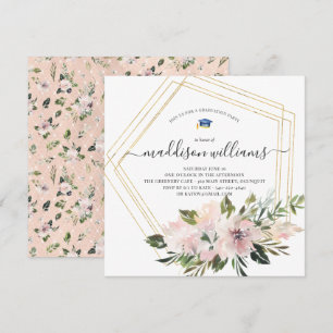 Convite In Bloom   Festa de formatura Floral Blush