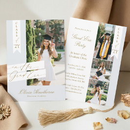 Convite In Her Grad Era Elegant Photo Graduation Party