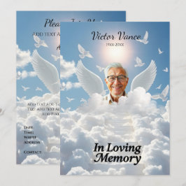 Convite In Loving Memory,Custom card, rip, tribute, 