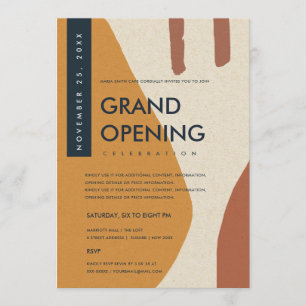 CONVITE INAUGURAÇÃO GRANDIOSA ARTE ABSTRATA MODERNA LARANJ