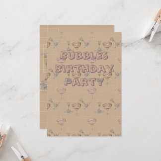 Convite Inbjudningskort Bubbleroom