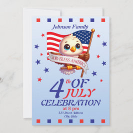 Convite Independence Day 4th of July God Bless America🇺🇸