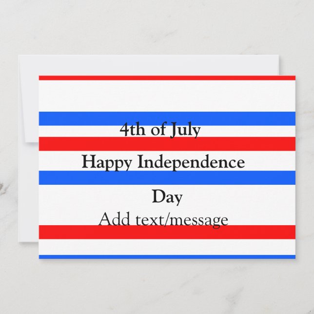 Convite Independência do azul vermelho Dia 4 de julho (Frente)