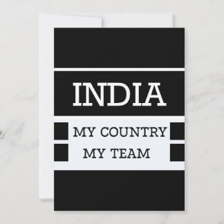 Convite India My Country My Team Concept