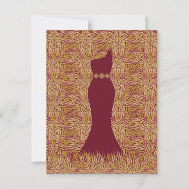 Convite Indian elegant floral gold (Frente)