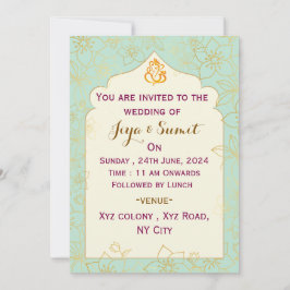 Convite Indian Wedding Invitation