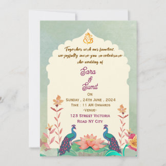 Convite Indian Wedding Invitations 