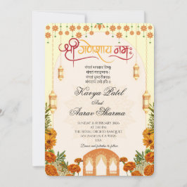 Convite Indian Wedding Invitations for USA
