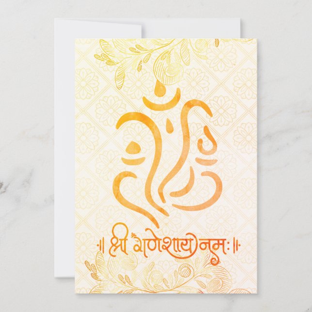 Convite Indian Wedding Invitations for USA (Frente)