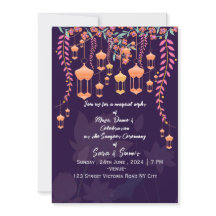 Indian Wedding Sangeet Night Invitations 