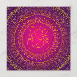 Convite indiano elegante elegante do casamento de