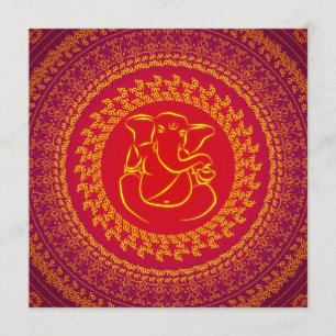 Convite indiano elegante elegante do casamento de