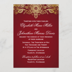 Convite Indiano, escolha a sua cor!