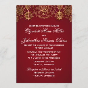 Convite Indiano, escolha a sua cor!