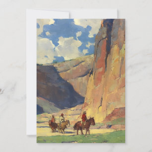 Convite "IndiansThrough Canyon de Chelly", por Edgar Payne