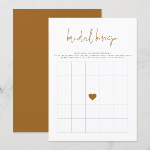 Convite INDIE Bohemian Burnt Orange Chá Bingo Game