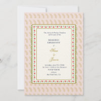 Indígena da Cerimônia Mehendi rosa e Dourada