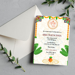 Convite Indígena Hindu Griha Pravesh