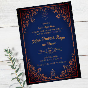 Convite Indígena Hindu Griha Pravesh
