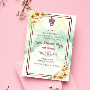 Convite Indígena Hindu Griha Pravesh