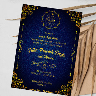 Convite Indígena Hindu Griha Pravesh