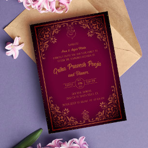 Convite Indígena Hindu Griha Pravesh