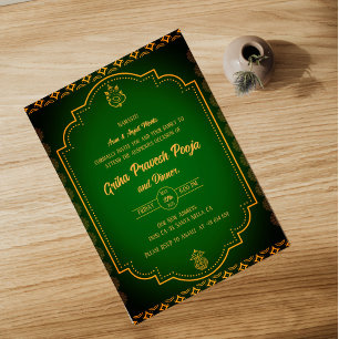 Convite Indígena Hindu Griha Pravesh