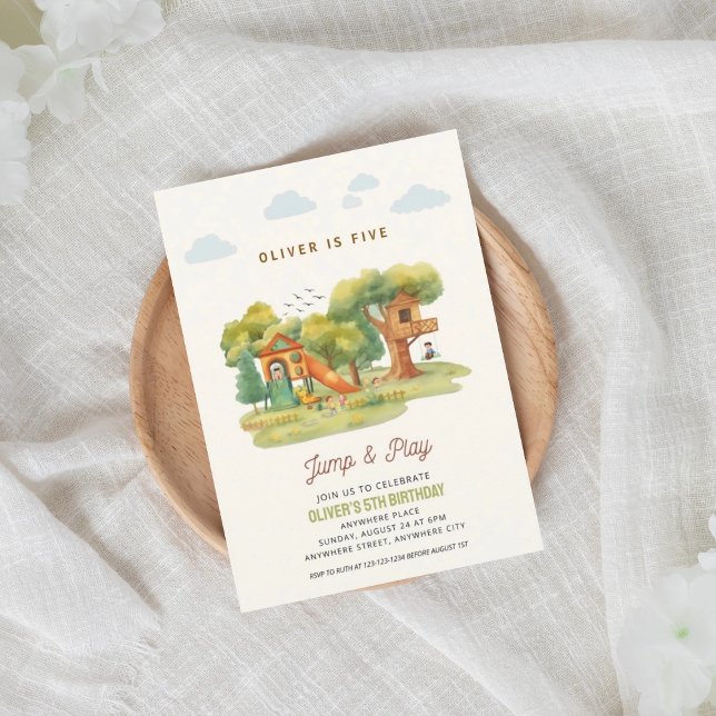 Convite Indoor playground birthday party invitation (Criador carregado)