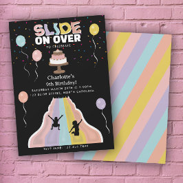 Convite Indoor Slide Park Girls Playground Birthday Party