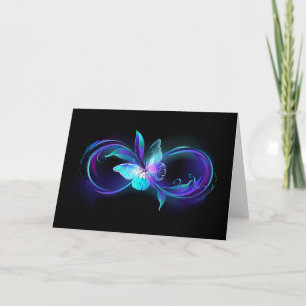 Convite Infinidade brilhante com borboleta mágica