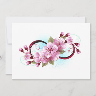 Convite Infinidade com Flores de Flor Sakura