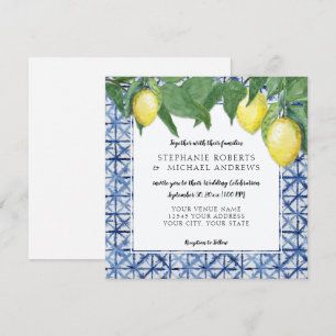 Convite Influência Asiática Shibori X Padrão com Ramo de L