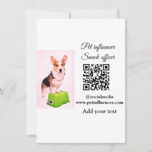 Convite influenciador de pet adicione o nome da foto do an