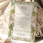 Convite InFO Vintage Art Nouveau Mucha<br><div class="desc">Cartão INFO de Casamento vintage Art Nouveau de Alphonse Mucha num design floral, romântico e caprichoso. Os florescimentos vitorianos complementam os tipos clássicos de arte deco fonts. Introduza as suas informações personalizadas e está concluído. Se você quiser alterar a design, clique no botão azul "Personalizar". Muito obrigado por considerar a...</div>