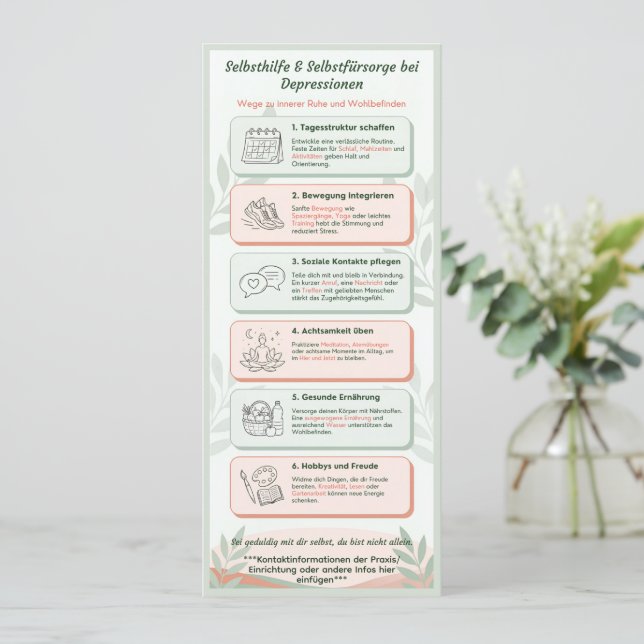 Convite Infoblatt Depressionen für Klienten/Patienten (Em pé/Frente)