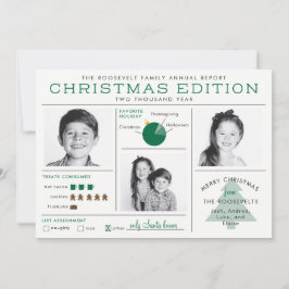 Convite Infográfico de Boletim de Férias Natal Divertido